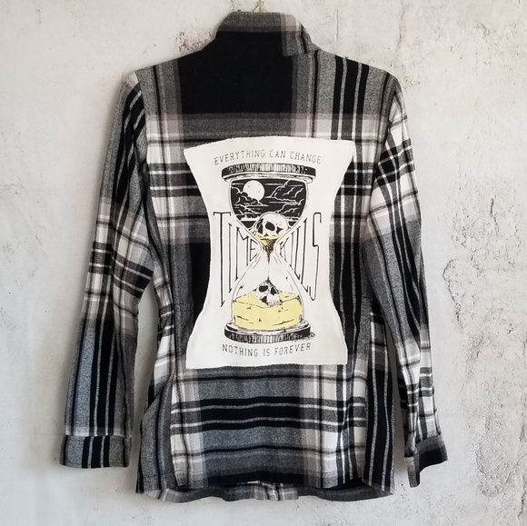Upcycled Flannel Jacket - Picture 1 of 6